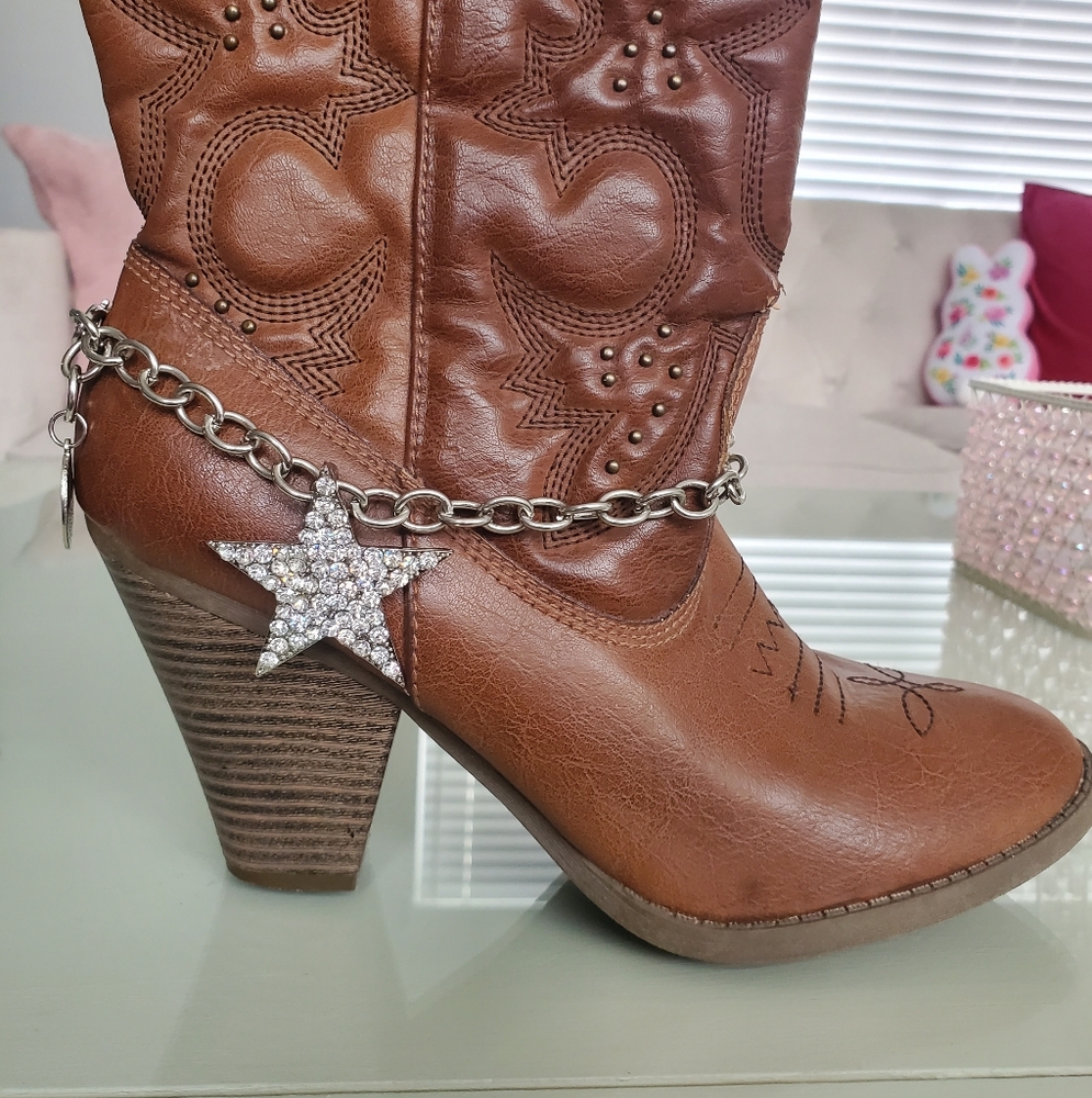ROCK GIRL Jewelry Boot Bracelet STAR Rhinestone